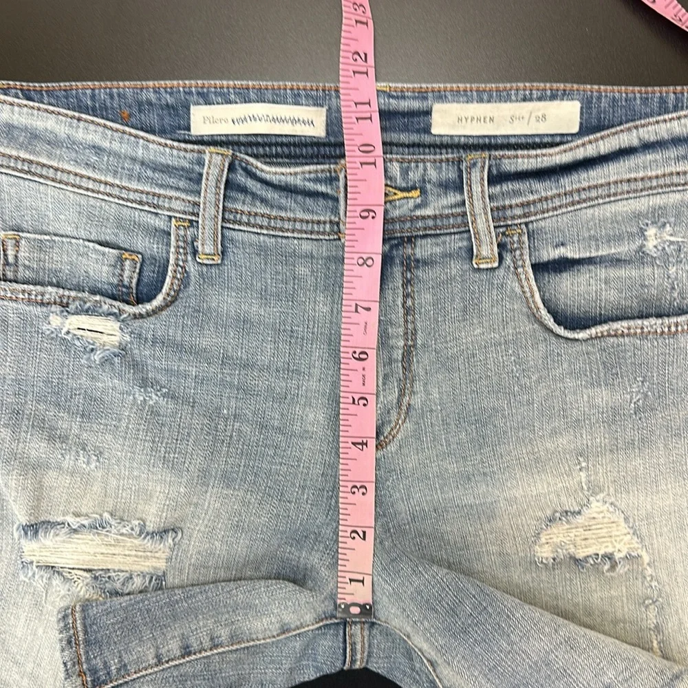 Pilcro and the Letterpress Hyphen Distressed Denim Shorts 28‎ Stretch Comfy